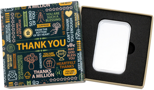 SilverTowne Natural Kraft Paper Gift Box with Thank You! Box Sleeve